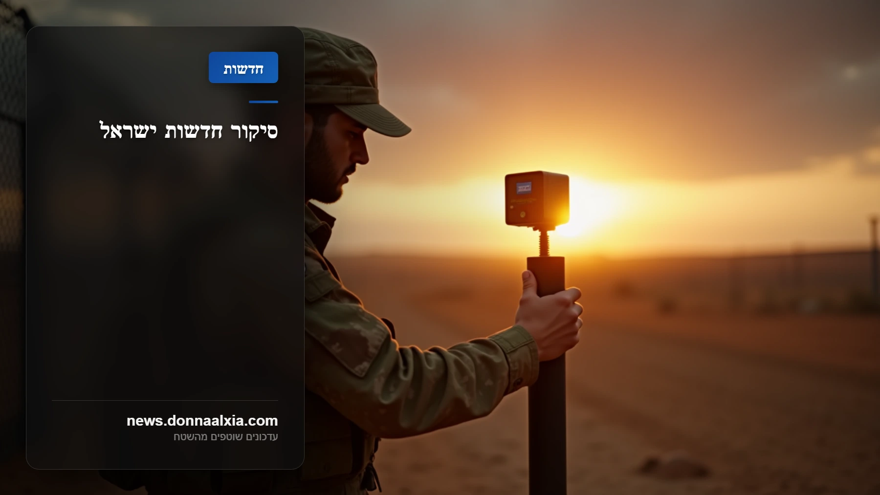 ניתוח מיוחד: האם הטכנולוגיה החדשה של צה