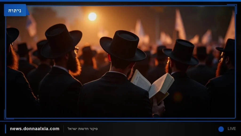 אלפי חסידי צאנז מפגינים: 'התורה לא תפשוט את הרגל'