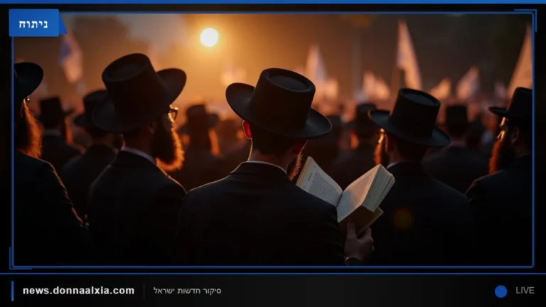 אלפי חסידי צאנז מפגינים: 'התורה לא תפשוט את הרגל'