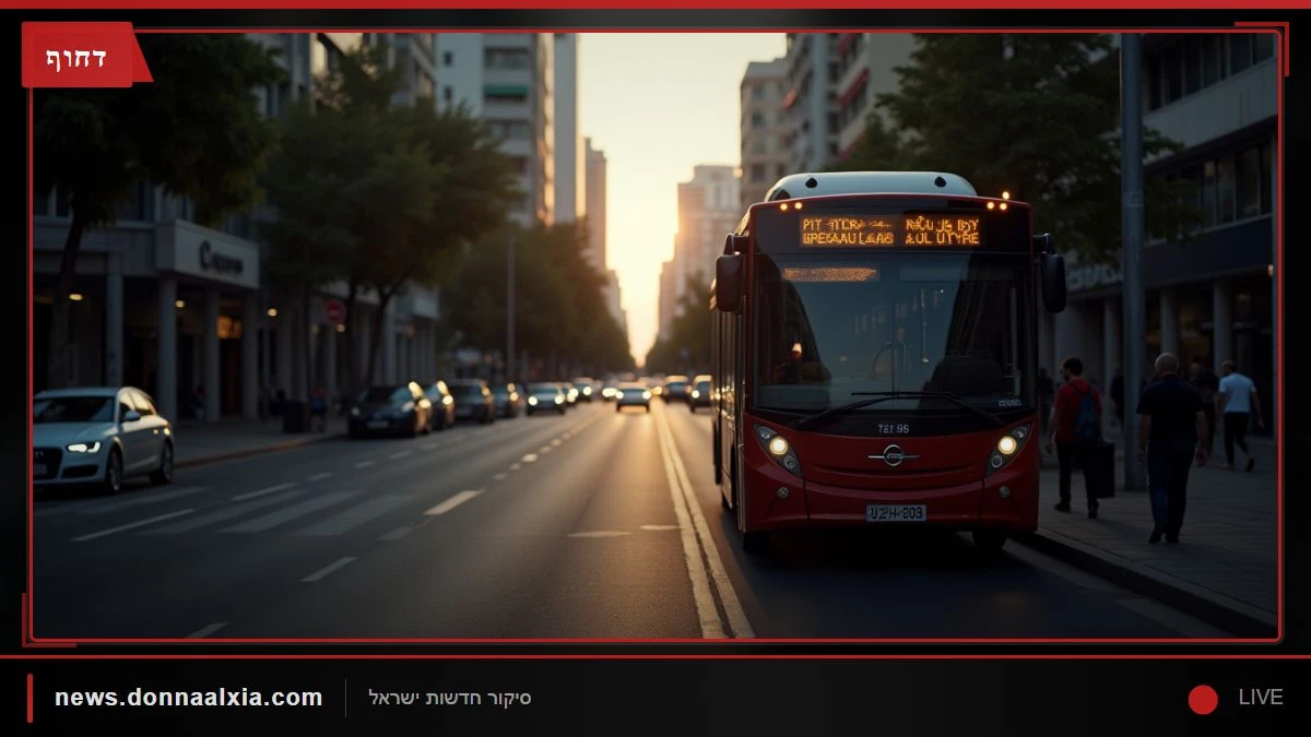 נהג אוטובוס נעצר בחשד לנהיגה בשכרות בת"א; נוסעת בת 70 נפלה